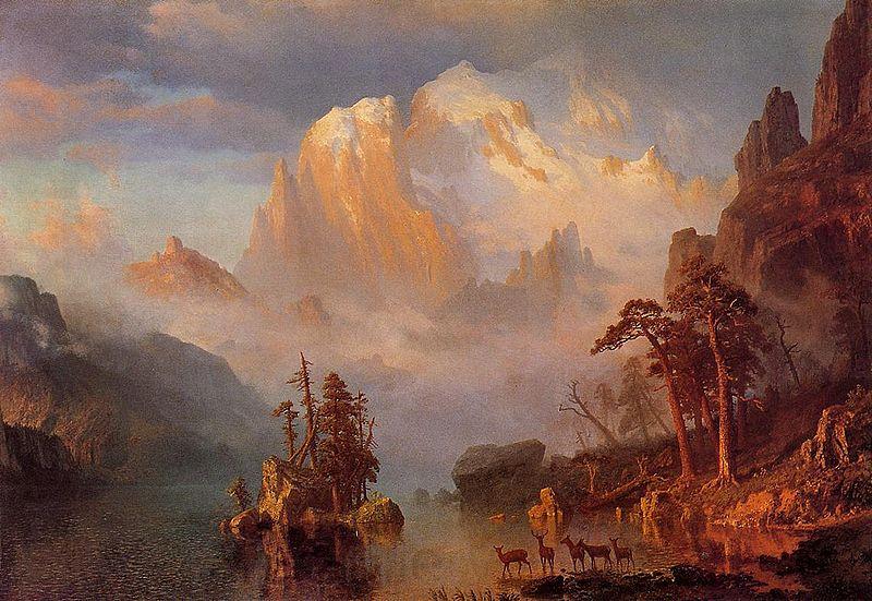 Albert Bierstadt Rocky Mountains France oil painting art